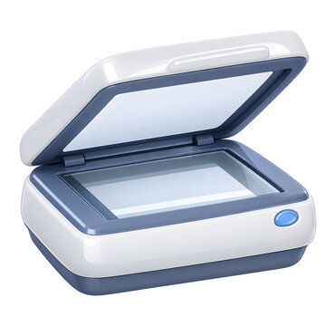 scanner icon 3d illustration isolated on white transparent background png