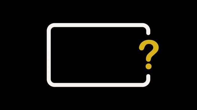 Rounded Rectangle Frame with Question Mark Animation
