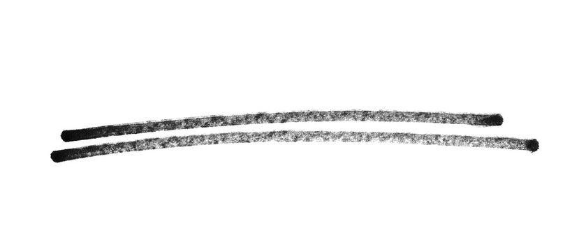 2 schwarze Linien zum Unterstreichen gemalt mit einem Stift