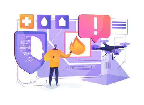 Emergency Response Sim abstract concept vector illustration.