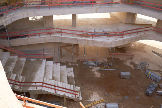 Unfinished multistory building under construction