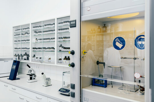 Interior of a lab in a pharmacy
