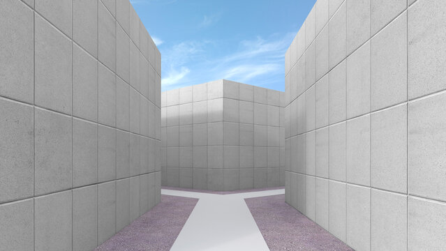 Fork path, 3D Rendering