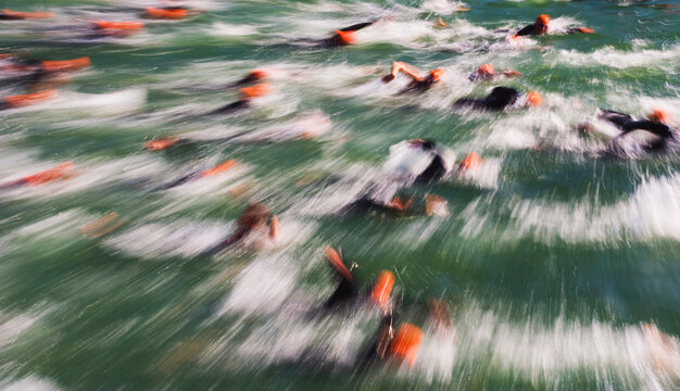 Austria, Lake Mondsee, Swimming competition