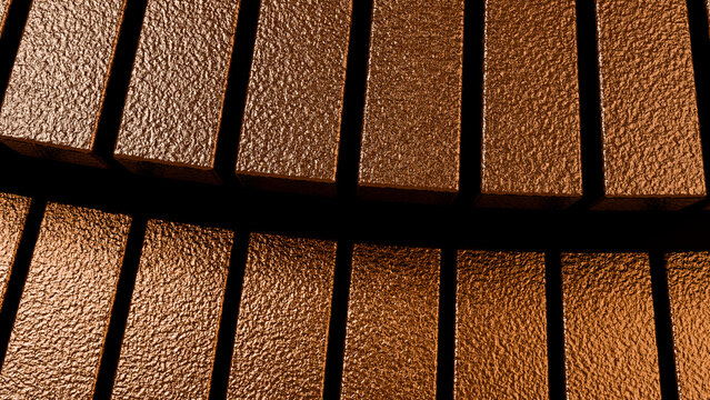 Close-up of textured chocolate bars