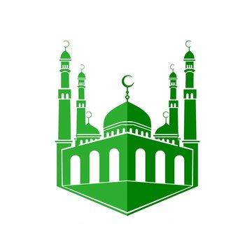 mosque vector illustration silhouette, logo icon	