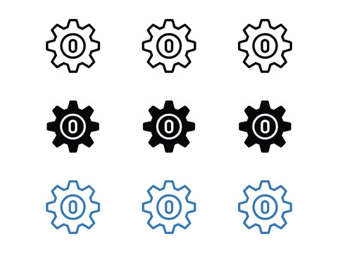 Configuration and customization icon set featuring control panel sliders, adjustment settings and dashboard interface symbols. Vector illustration and transparent png

