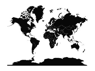 Equal Earth Equal-Area World Map Illustration  © Md