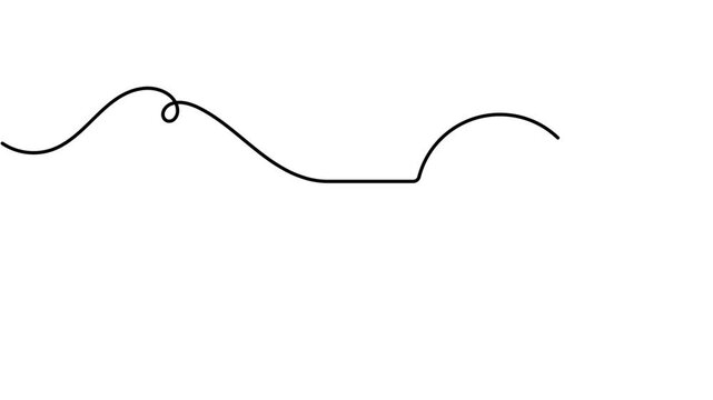 Modern left arrow with circle icon sign continuous one line art single drawing moving on white background minimalist monoline pointer for progress and work process symbol animation video
