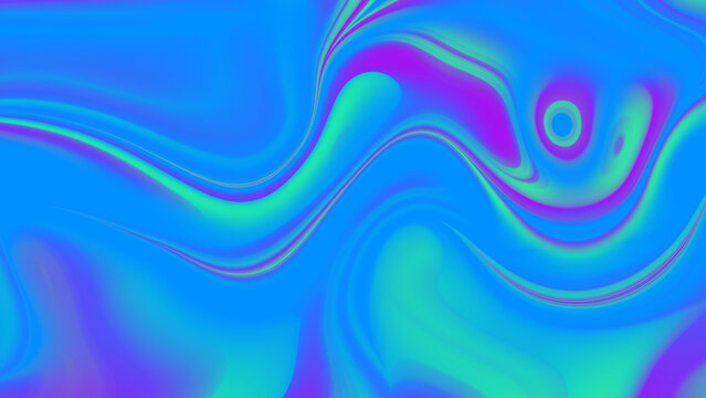 Abstract creative blurred fluid blue green and purple liquid gradient background illustration.