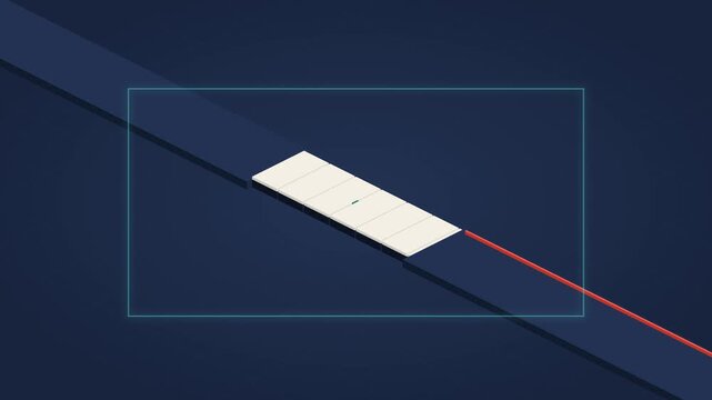 Futuristic 2.5D dimensional animation showing two separated sides connecting through a precision-built bridge, symbolizing fairness, equal access, connection, inclusion, and opportunity.