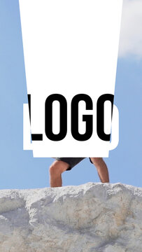 Logo Shape Transition Square Down VERTICAL &ndash; Dynamic Square Logo Reveals, Geometric Wipes and Creative Shape Transition Effects for Promos, Openers and Modern Motion Graphics