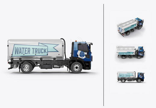 Water Tank Truck Mockup