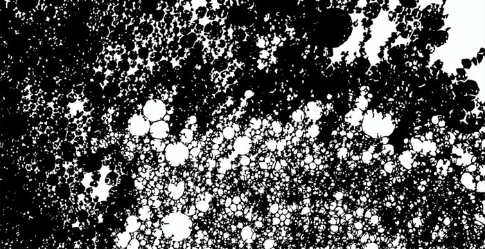 Soap foam on black background