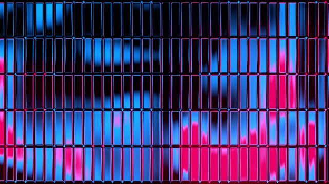 Glass red with blue paints bricks animation background VJ loop