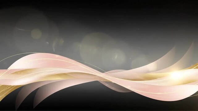 Modern Luxury Beauty Scene with Soft Petals and Shimmering Golden Highlights

