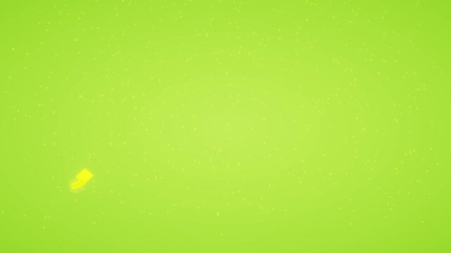 Ascending green bar chart with glowing golden trend line and floating dots rises against bright background in a 3D animation