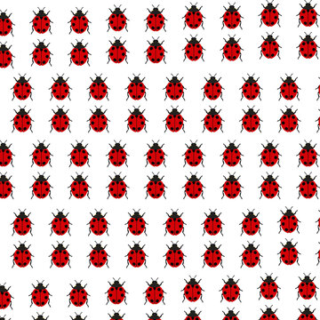 Seamless ladybug