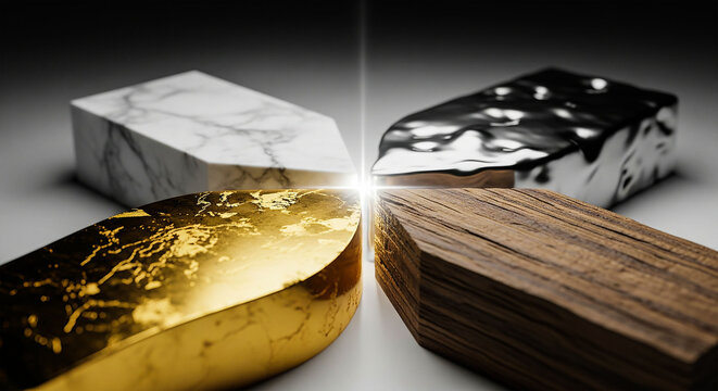 Luxury interior design material fusion conceptual graphic