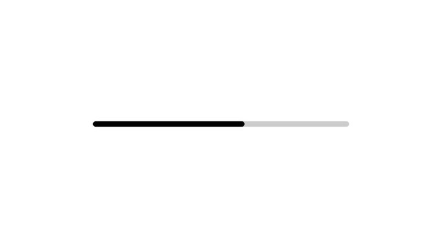 minimal loading bar progress indicator icon for website buffering, download status, process bar, system loading
