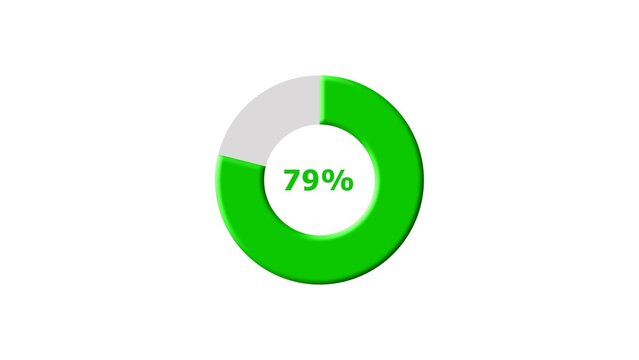 79% circle loading pie chart icon modern design concept illustration.