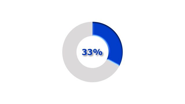 33% circle loading pie chart icon modern design concept illustration.