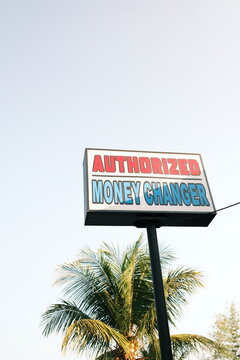 Authorized money changer sign