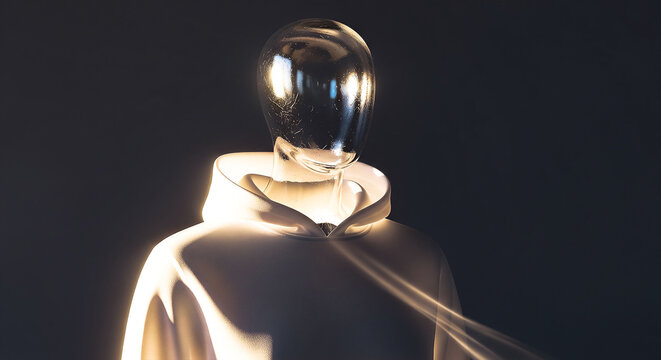 White hoodie photo with dramatic lighting for mockup