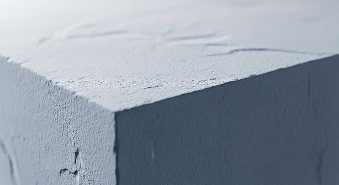 Clean concrete slab corner with textured surface
