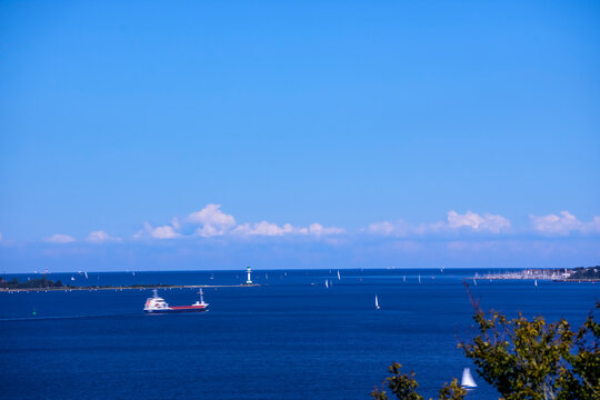 Scenery of Kiel Fjord in the Baltic Sea - Germany