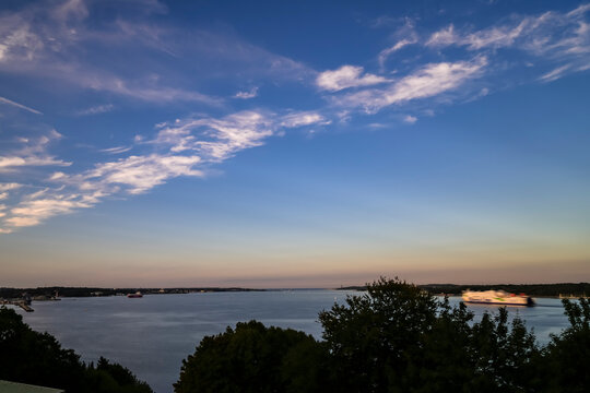 Scenery of Kiel Fjord in the Baltic Sea - Germany