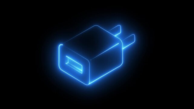 eon USB charger adapter plug icon for power supply and battery charging