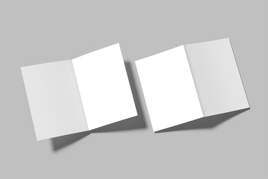 Realistic bifold mockup design blank 	