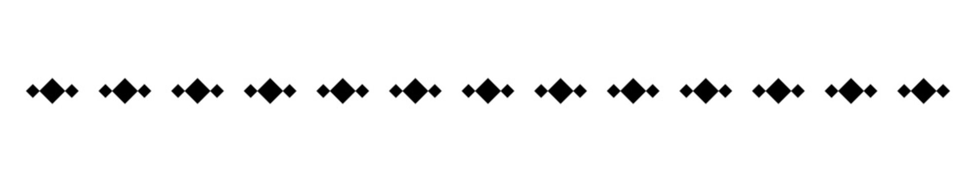 Dashed horizontal line separator and text divider for website layout and document design elements