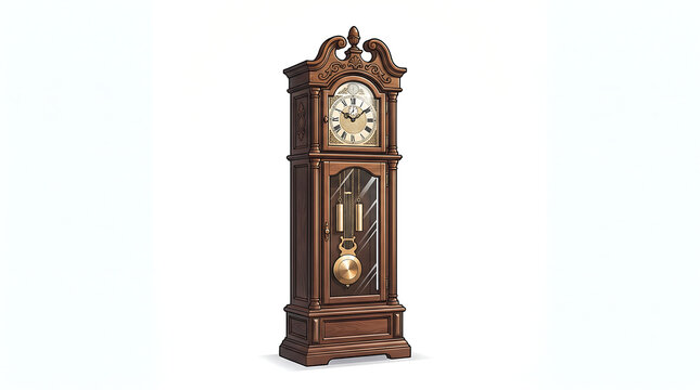 Classic Grandfather Clock with Pendulum