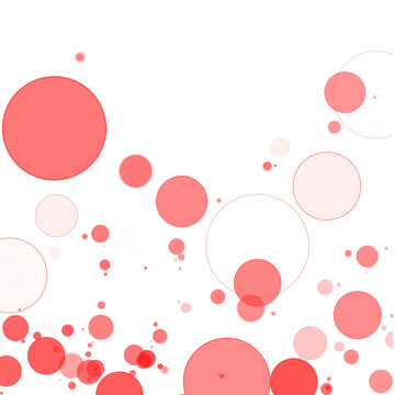 Red bubble circle abstract background 
