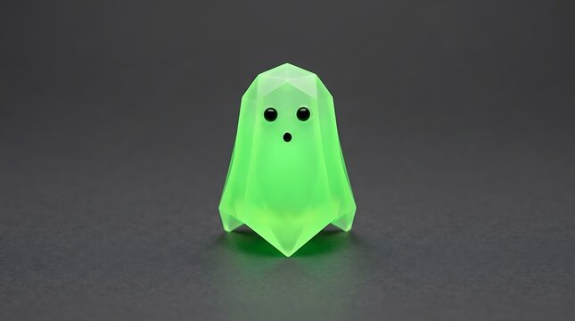 Glowing green ghost led night light for kids room with kid friendly cartoon ghost plastic toy