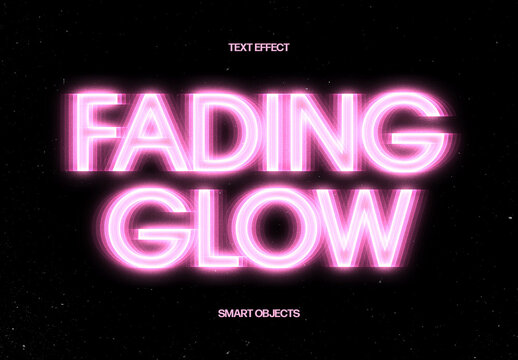 Fading Glow Text Effect For Poster And Social Media Design