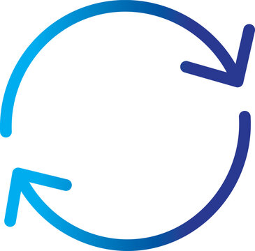Gradient refresh and sync circular arrows icon, Outline refresh and sync circular arrows icon,Update button icon. Refresh and reload symbol