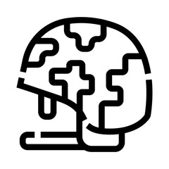 Fototapeta premium Military helmet with a distinct camouflage pattern providing essential head protection, symbolizing defense, safety, and readiness for service and combat operations