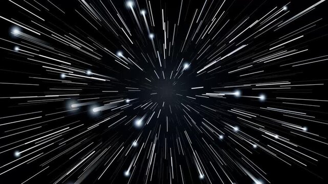 Futuristic sci-fi hyperspace warp speed starfield tunnel loop