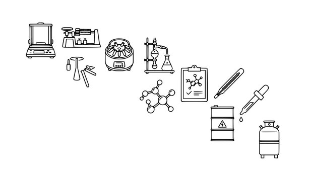 Telecommunication Satellite and Space Navigation Vector Icon Set Technical Monoline Style Radar Elements
