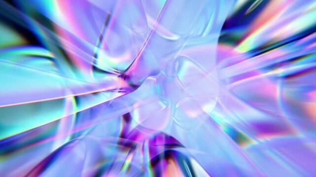 Holographic Lights Curves Kaleidoscope, Looped Animation