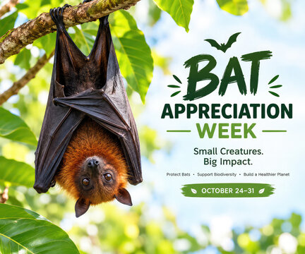 Flying Fox Bat for Bat Appreciation Week &ndash; October 24&ndash;31