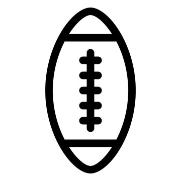 Rugby Ball American Football Sport Line Icon