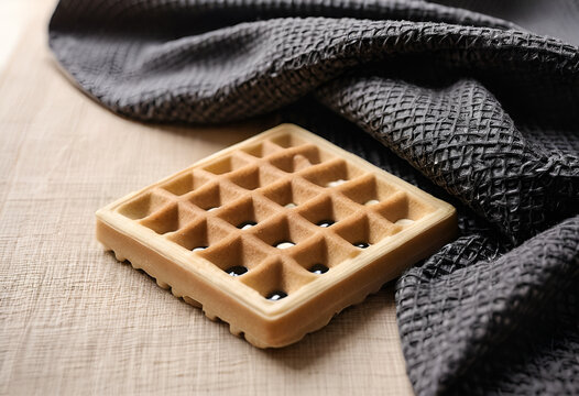 A waffle on a napkin, Organic Waffle Thermal Stone