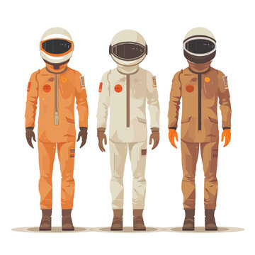 Man in a suit wearing space helmet vector isolated