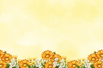 Colorful floral background of yellow flowers,greetings, wallpaper, fashion, posters © Anna