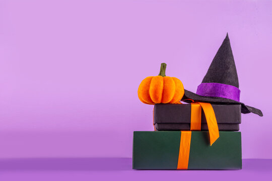 High colored bright Halloween greeting card background, Halloween party invitation or bar menu