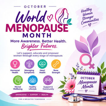 World Menopause Month Awareness Poster &ndash; October